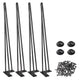 DIY 28 Inch Hairpin Legs, Set(4), 3-Rod, Black