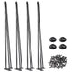 DIY 34 Inch Hairpin Legs, Set(4), 3-Rod, Black