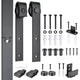 DIY 4' Double Sliding Barn Door Hardware Set Cabinet Roller Track