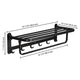 DIY Wall-Mounted 304 Stainless Steel Towel Shelf Rack w/ Hooks