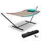 DIY Quited Hammock with Stand Net for 2-Person Backyard Indoor
