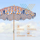 DIY 6ft Wooden Patio Umbrella Tilt Beach Summer Parasol