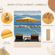DIY 9ft Wooden Patio Umbrella Acrylic Fabric Market Umbrella