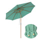 DIY 9ft Wooden Patio Umbrella Acrylic Fabric Market Umbrella
