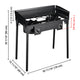 DIY Propane Outdoor Stove 2-Burner with Regulator 150,000BTU