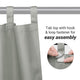 DIY Outdoor Porch Curtain Tab Top 54x120 2ct/Pack