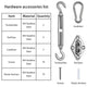 DIY Stainless Steel Pad Eye Turnbuckle Carabiner, 8