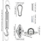 DIY Stainless Steel Pad Eye Turnbuckle Carabiner, 6