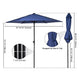DIY 7.5 Foot Patio Umbrella Tilting Crank Lift 6-Rib