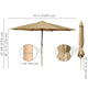 DIY 13 Foot Wooden Patio Umbrella Color Options
