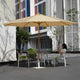 DIY 13 Foot Wooden Outdoor Umbrella and Rolling Base