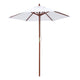 DIY 7 Foot Wooden Patio Umbrella 6-Rib for Restaurants, Beer Gardens