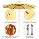 DIY 9 Foot Wooden Patio Umbrella Color Options