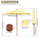 DIY 9 Foot Wooden Patio Umbrella Color Options