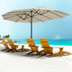 DIY 15x9 ft Double-sided Rectangular Patio Umbrella Wind Vents