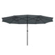 DIY 15x9 ft Double-sided Rectangular Patio Umbrella Wind Vents
