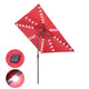 DIY 10 ft Lighted Patio Umbrella Square Solar Umbrella Tilt 8-Rib