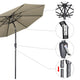 DIY 10 ft Tilting Outdoor Patio Umbrella 220g Yarn-dyed Canopy UV50+