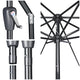 DIY 10 ft Tilting Outdoor Patio Umbrella 220g Yarn-dyed Canopy UV50+