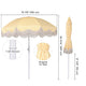 DIY 6 ft 8-Rib Beach Umbrella with Fringe and Anchor