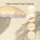 DIY 6ft Beach Umbrella with Fringe and Portable Stand Base