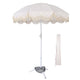 DIY 6ft Beach Umbrella with Fringe and Portable Stand Base