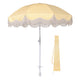 DIY 6 ft 8-Rib Fringe Beach Umbrella Tilt with Sand Auger Anchor