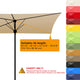 DIY 10x6.5 Foot Rectangular Patio Outdoor Umbrella Canopy Replacement