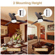 DIY 52" Oil-rubbed Bronze Ceiling Fan w/ Light & Remote Control