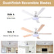 DIY 52" Ceiling Fan with Light & Remote Control White