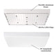 DIY Square LED Ceiling Light Flush Mount Dimmable w/ Remote 36W