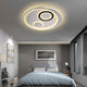 DIY 4-Circle Ring Ceiling Light Flush Mount with Remote 70W 30"