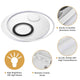 DIY 4-Circle Ring Ceiling Light Flush Mount with Remote 70W 30"