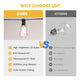 DIY 120V Dimmable String Lights (4x50ft), ST38-Bulb 100ct., Waterproof