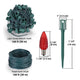 DIY 100ft C9 Christmas Light Pathway Set with Ground Stakes