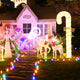 DIY 100ft C9 Christmas Light Pathway Set with Ground Stakes