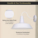 DIY Industrial Barn Style Light Wall Lamp White 14 in