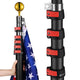 DIY Aluminum Telescoping Flagpole Kit with US Flag(20/25/30FT Options)