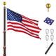 DIY Aluminum Telescoping Flagpole Kit with US Flag(20/25/30FT Options)