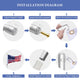 DIY Aluminum Telescoping Flagpole Kit with US Flag(20/25/30FT Options)