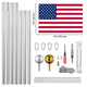 25 ft Aluminum Sectional Flagpole Kit with American Flag