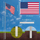 DIY Aluminum Sectional Flagpole Kit with US Flag(20/25/30FT Options)