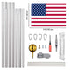 DIY Aluminum Sectional Flagpole Kit with US Flag(20/25/30FT Options)