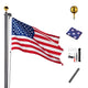 DIY Aluminum Sectional Flagpole Kit with US Flag(20/25/30FT Options)