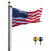 25 ft Aluminum Sectional Flagpole Kit with American Flag