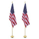DIY Set(2) 8ft Indoor Flag Poles with Stand (Ball Eagle Optional)