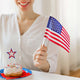 DIY 8"x5" Mini American Flags on Stick for Yard Bulk(12ct or 24ct)