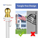 DIY 10ft Residential Flagpole Kit Sectional Aluminum Pole