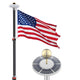 DIY Telescoping Flag Pole with Solar Light on Top (20ft,25ft,30ft Options)
