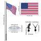 DIY Telescoping Flag Pole with Solar Light Luxury Eagle (20/25/30FT)